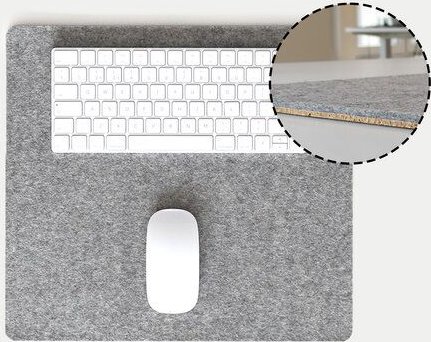 smukbird Schreibtischunterlage "Tastatur & Mouse | klein" Filz und Kork