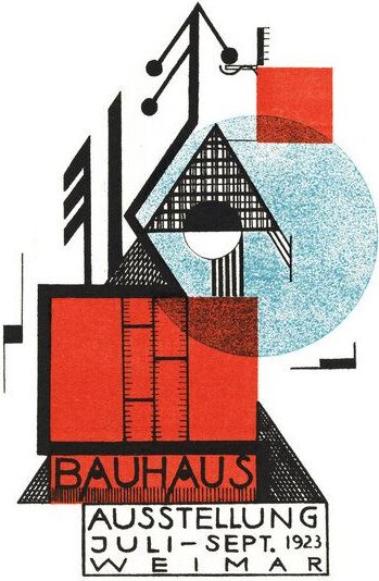 Photocircle Poster / Leinwandbild - Bauhaus Austellung Weimar 1923 (weiß)