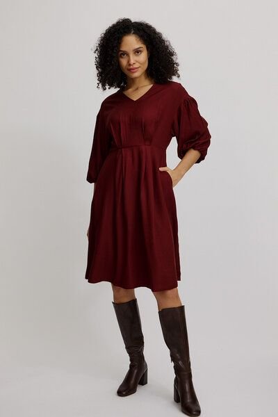 Thumbnail - TRANQUILLO Tailliertes Kleid aus EcoVero Viskose (W25E20)