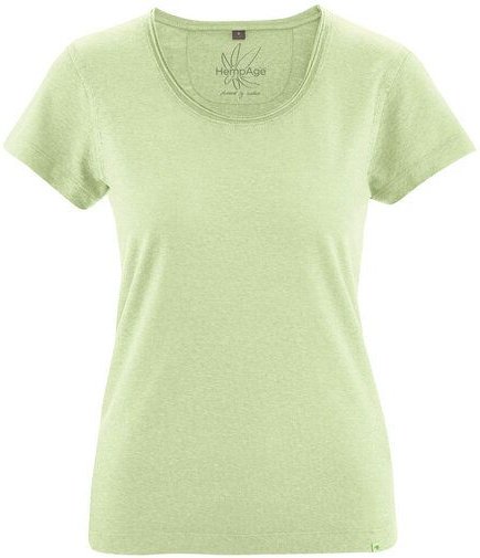HempAge Damen T-Shirt mit Rollsaum Hanf/Bio-Baumwolle
