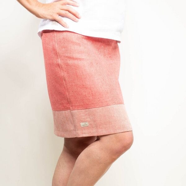 nahtur-design Jeansrock aus 100% Bioleinen