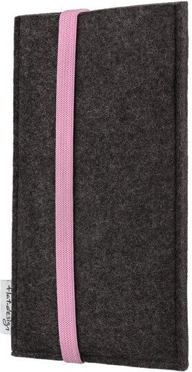 Thumbnail - flat design by Mareike Kriesten Handytasche für Fairphone-Serie | aus 100 % Wollfilz anthrazit | Modell COIMBRA