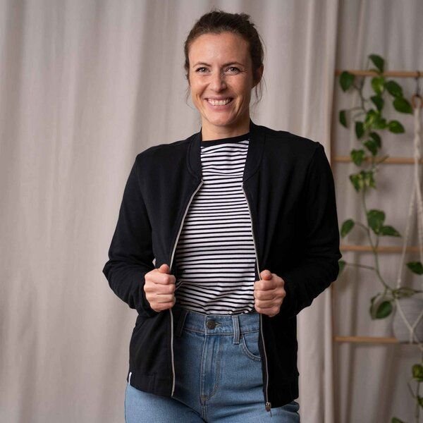 Vresh Clothing Velia - Zip Weste aus Biobaumwolle
