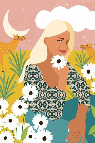 Photocircle Poster / Leinwandbild - Patience & Humor Are The Two Camels That Can Take You Through Any Desert