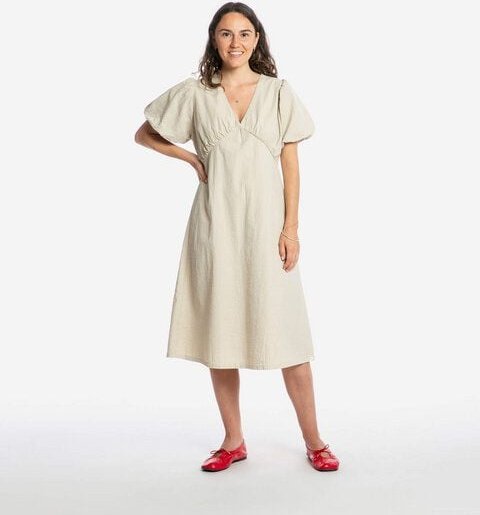 Matona Midikleid | V-Neck Dress | aus Bio-Baumwolle | GOTS-zertifiziert