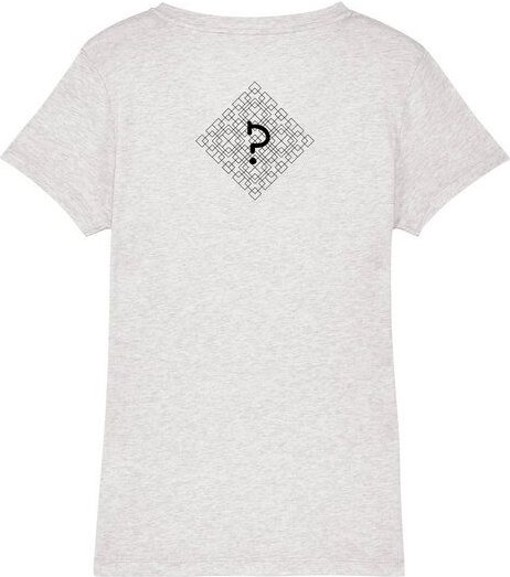 Human Family Bio Damen T-Shirt mit V-Ausschnitt "Evolution - Geo Questionmark"