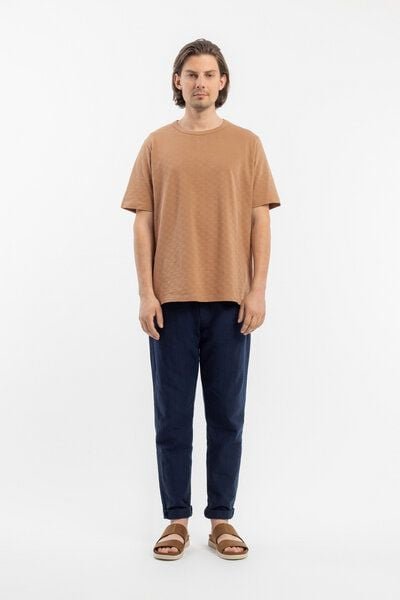 Rotholz Strukturiertes T-Shirt Bio Baumwolle