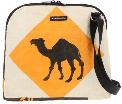 MoreThanHip Schultertasche aus Zement- oder Tierfuttersäcken - Stylische Damentasche mit Charakter - Amara
