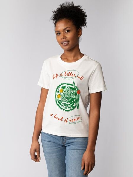 watapparel T-Shirt Frauen Life is better with ramen