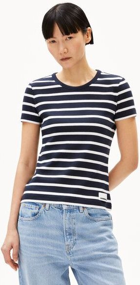 ARMEDANGELS KARDAA STRIPES T-SHIRT - Damen Ripp-T-Shirt aus Bio-Baumwoll Mix