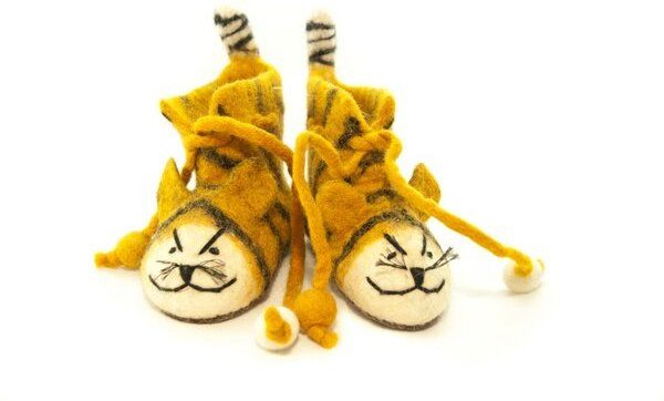 short'n'pietz Filz Tigerschuhe für Babies und Kleinkinder
