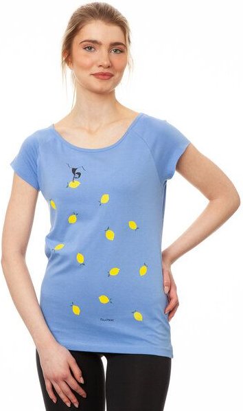 FellHerz Damen T-Shirt Lemon Girl cornflower bio & fair & vegan