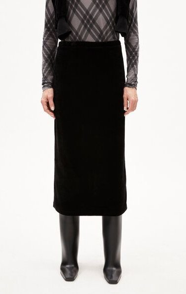 Thumbnail - ARMEDANGELS EMOLGAA - Damen Jerseyrock Slim Fit aus Samt