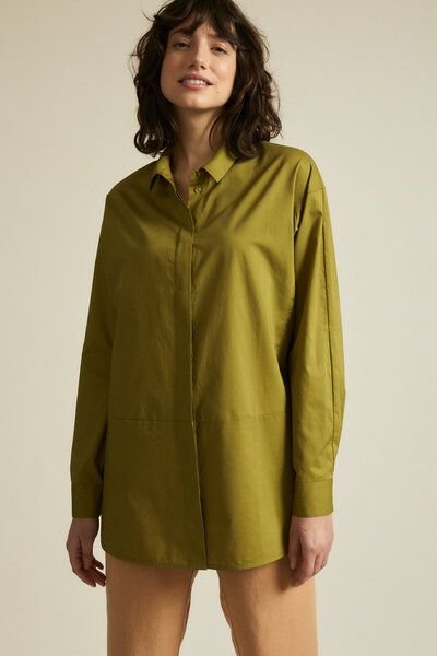 LANIUS Lange Bluse GOTS aus Bio-Baumwolle