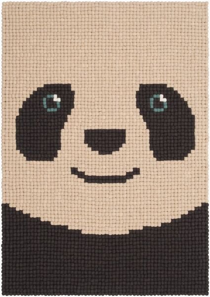 myfelt Filzkugelteppich Animals rechteckig, 100% Schurwolle