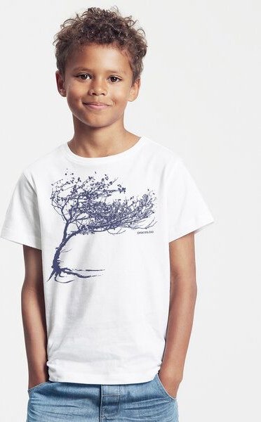 Peaces.bio - handbedruckte Biomode Bio-Kinder T-Shirt Windy Tree