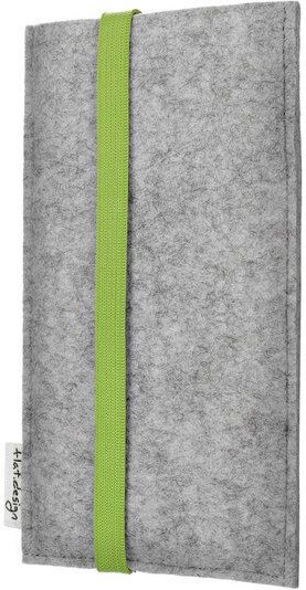 flat.design Handyhülle COIMBRA für Samsung Galaxy M-Serie - 100% Wollfilz - hellgrau