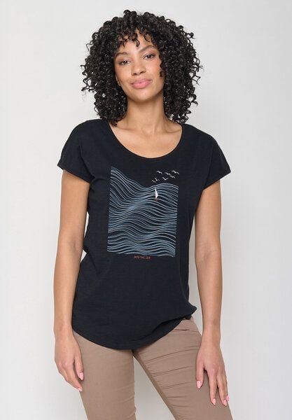 GREENBOMB Nature High Sea Cool - Lässiges T-Shirt aus Bio-Baumwolle / hochwertiger Print / GOTS / Fair & Vegan