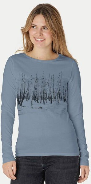Peaces.bio - handbedruckte Biomode Damen Langarmshirt Woodland