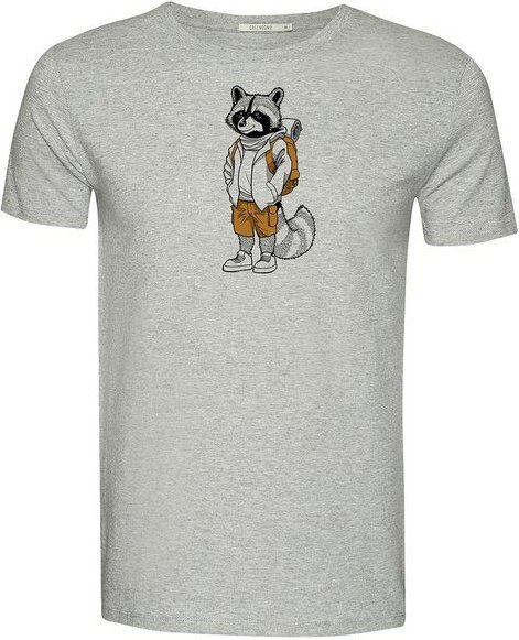 Thumbnail - GREENBOMB Print T-Shirt Animal Raccoon Hike Guide