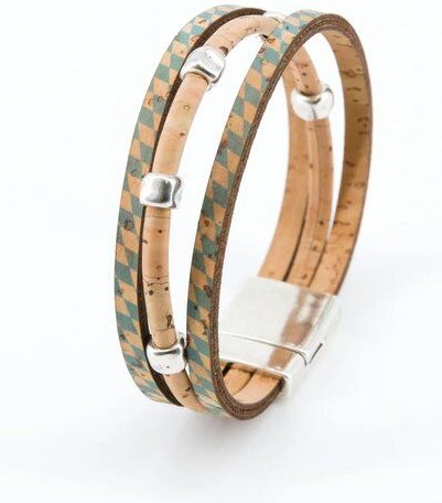 Artipel Veganes Kork-Armband mit Rauten