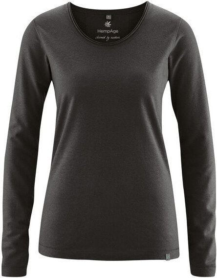 HempAge Damen Langarm-Shirt Lene Hanf/Bio-Baumwolle