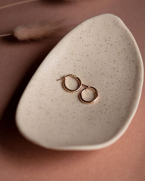 lille mus Creolen 'Basic' 925 Silber / vergoldet