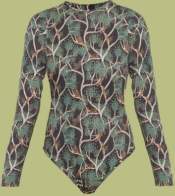 Atelier SNOW Langärmliger Body aus Bio-Baumwolle mit Muster