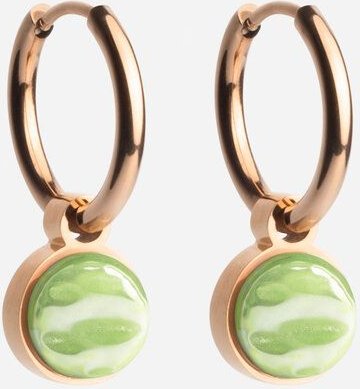 ALEXASCHA Roségold Creolen mit Anhänger | Mix & Match