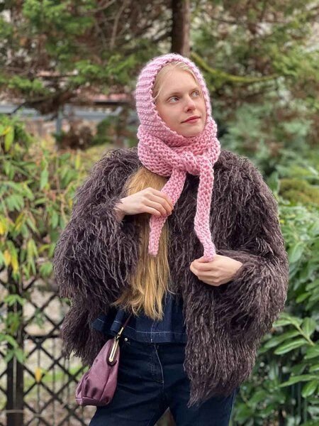 PANAPUFA Balaclava Kapuze Merinowolle Handgestrickte