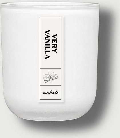 mahalo Duftkerze aus Sojawachs - VERY VANILLA - Vanille • Tonkabohne • Puderzucker