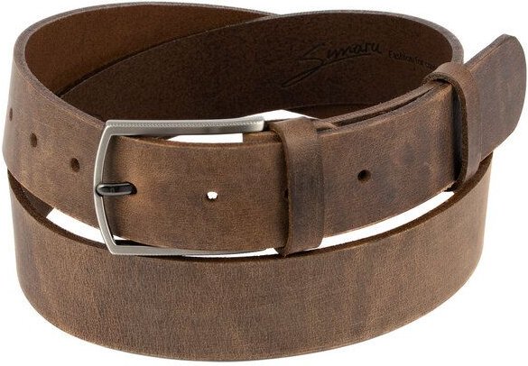 Simaru Ledergürtel Marseille Used-Look, Leder pflanzlich gegerbt