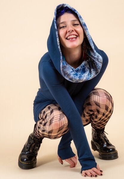 Die rote Zora Hoodiekleid Ice