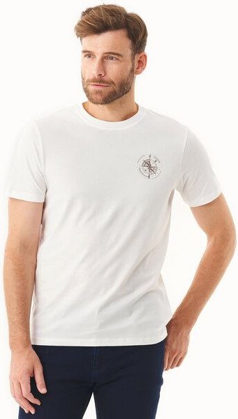 ORGANICATION T-Shirt aus Bio-Baumwolle mit Kompass-Print