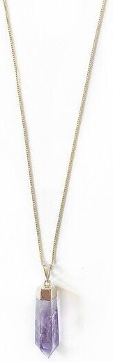 Crystal and Sage Amethyst Halskette