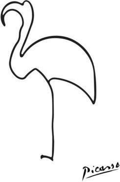 Photocircle Poster / Leinwandbild - Picasso Flamingo
