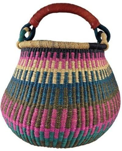 Maishameanslife Bolga Gambigo Korb - Einkaufs- & Aufbewahrungskorb - 36-42cm