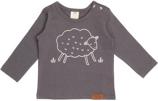 Kinder Langarmshirt GOTS zertifiziert, 95% Bio-Baumwolle, grau, Igel-Motiv, weich & elastisch – Walkiddy