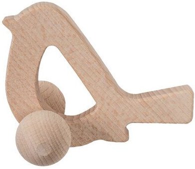 Efie Vogel mit Rollen, unbehandeltes Buchenholz aus FSC Waldwirtschaft