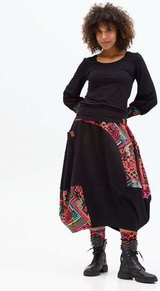 Rock Istanbul – Langer – Lockerer mit Kordelzug am Saum – Seitlich eingenähte Tasche – Farbenfroher einzigartiger Print ...