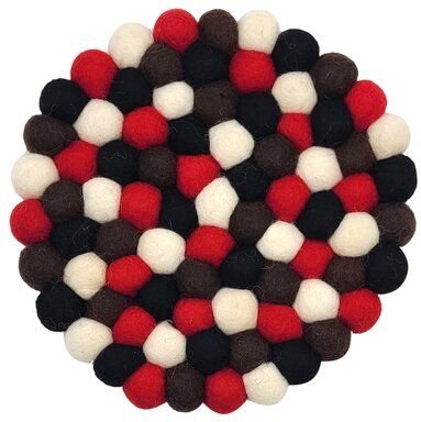 Frida Feeling Filz Untersetzer aus dicken Kugeln (Ø ca. 21 cm)