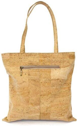 Kork-Deko Schlichte Einkaufstasche | Shopping-Bag aus Kork | zusätzliche Seitenfächer