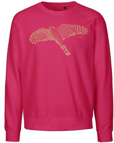 Peaces.bio - handbedruckte Biomode Bio Damen-Sweatshirt Loose Fit Sperber