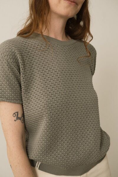 TIRALAHILACHA Hadara Short Sleeve Knitted Top