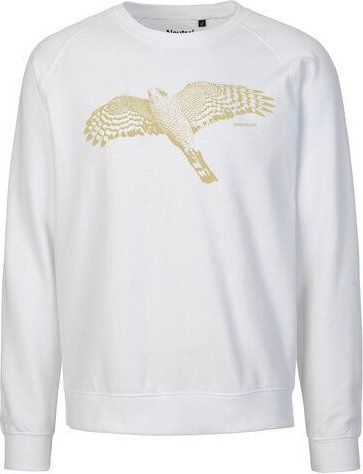 Thumbnail - Peaces.bio - handbedruckte Biomode Bio Damen-Sweatshirt Loose Fit Sperber