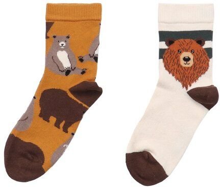 Kinder Socken Baby Bears Naturtöne – Walkiddy, GOTS Bio-Baumwolle, weiche nahtarme Strümpfe für empfindliche Kinderfüße,...