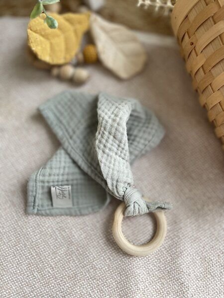 Thumbnail - Stoffretter - Windelarsch & Zwirn Stoffretter Schnuff - Baby Musselin Schnuffeltuch mit Greifring