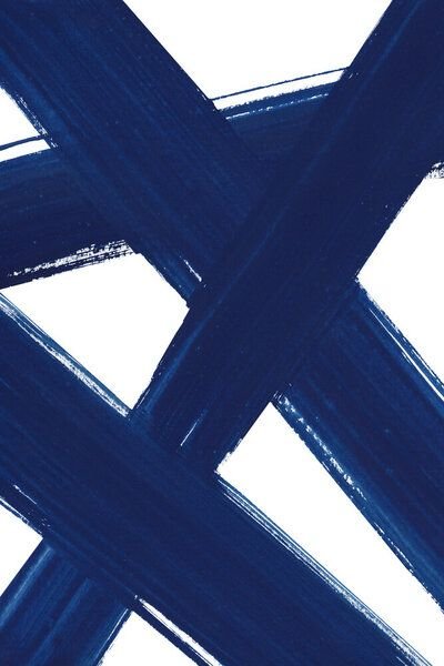 Photocircle Poster / Leinwandbild - Abstract Indigo Brushstrokes No.4