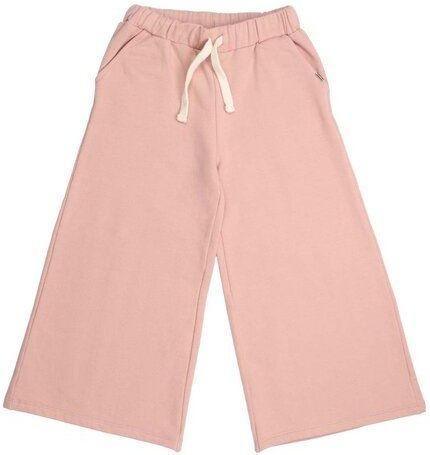 Kinderhose weit GOTS zertifiziert, Bio-Baumwolle, rosa, Katzenmuster, bequem, elastischer Bund – Walkiddy