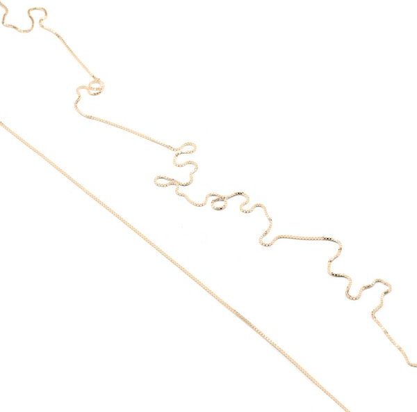 Jonathan Radetz Jewellery Kette Endless, fine(01), raw(02), Snake(03), endlos ohne Verschluss, 120 cm, Gold 585, 14 Kara...